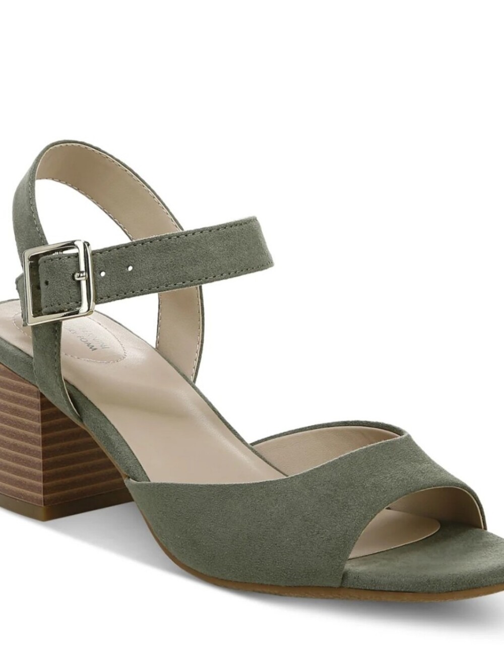 Giani Bernini Women's Olive Green Suede Ankle Strap Heels
